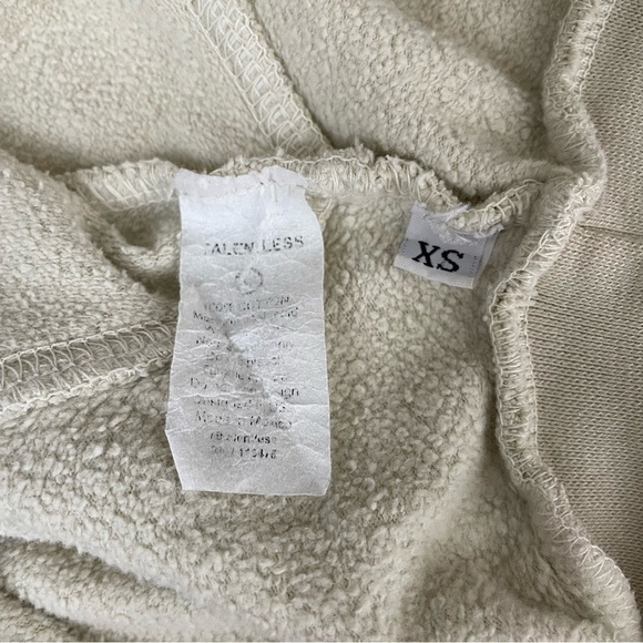 Talentless Dolman Crop Crewneck Pullover Sweatshirt Beige - Picture 8 of 14